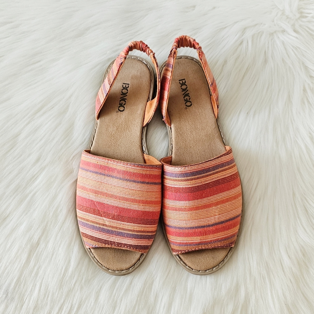Bongo Boho Textile Upper Women's Sandals - Size 9.5 - Colorful & Comfy!